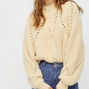 Free People Timbers Sweater in Warm Sun